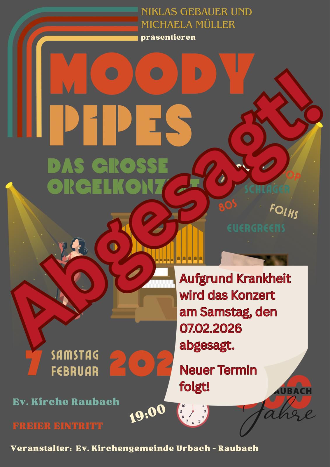 Absage Konzert Moody Pipes